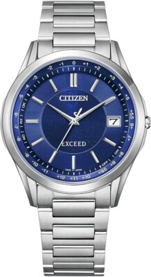 CITIZEN EXCEED CB1110-61L 38mm Eco-Drive Titanium Radio Solar Watch Blue Dial