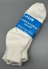 Vtg Unbranded Cotton Ankle Length Tube Work And Casual Socks Slightly Irregular
