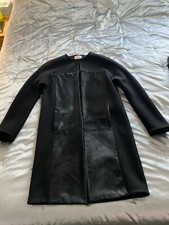 Agnona Cashmere & Calfskin Real Fur Women Coat Size 44