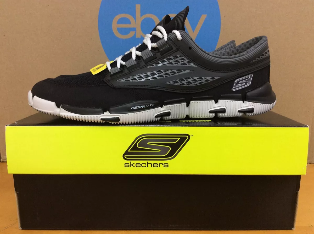 NIB Skechers NEW Rare Bionic Mens Running Shoes 6.5 Black Silver E8 | eBay