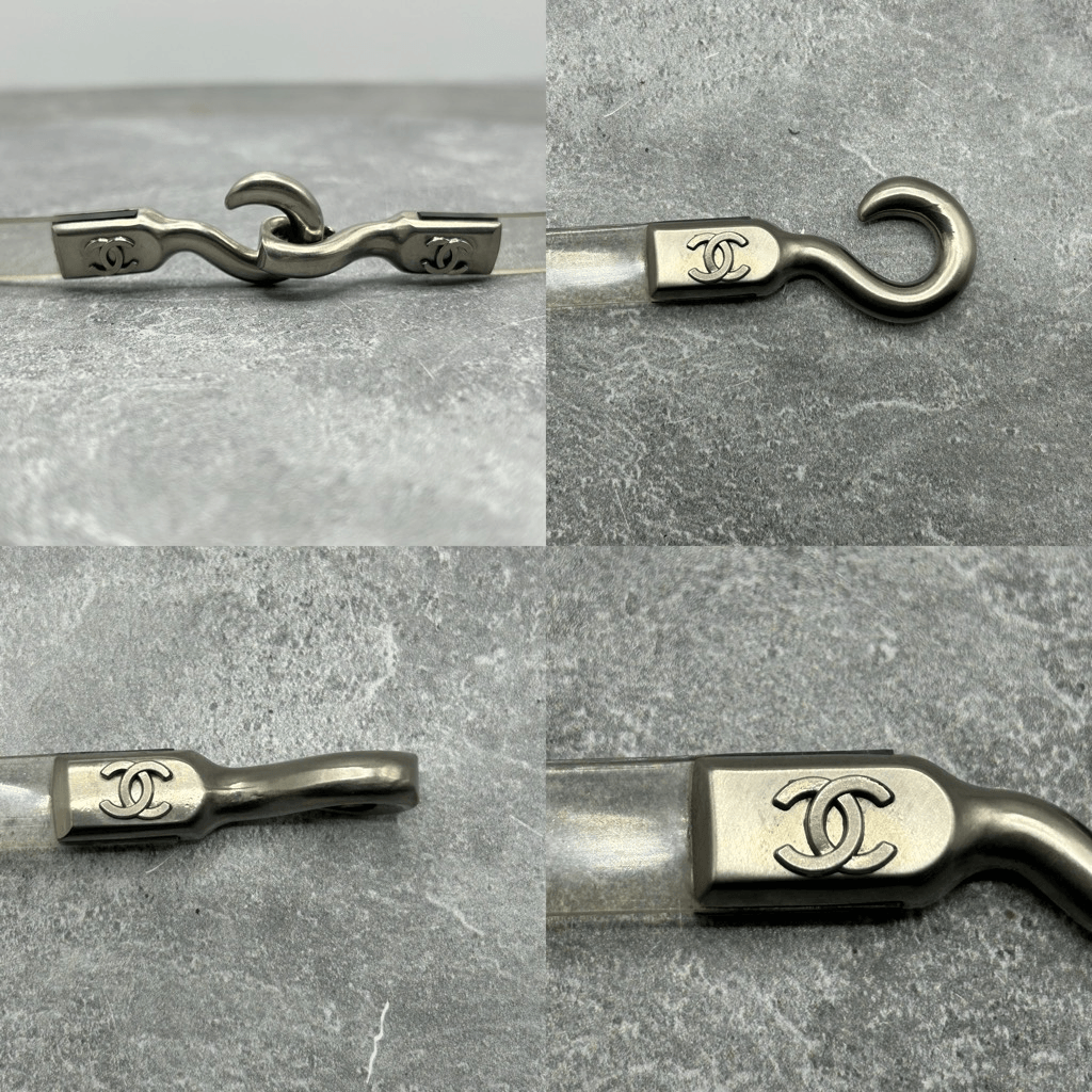 Vintage Chanel Clear Transparent Belt Hook Closure Logo C  display picture 2