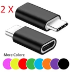 2 Pack Micro USB to Type C Adapter Converter Micro-B to USB-C Connector USA