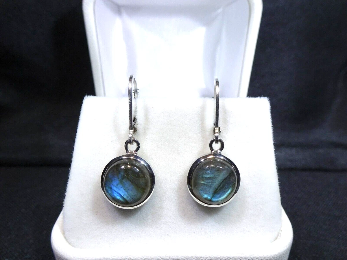 VENACOLY Orecchini A Leverback In Argento 925 Con Labradorite | Filigrana | Ipoallergenici Con Panno E Confezione Regalo - 2