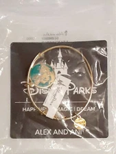 Disney Parks Alex And Ani  Jasmine "Unlock The Magic" Gold Tone  Bangle Bracelet