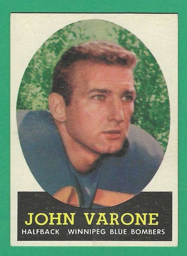 John Varone #74 1958 Topps CFL card
