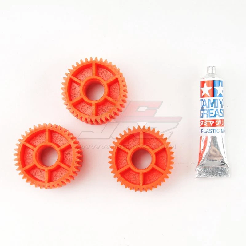 Tamiya 54808 RC G6-01 Idler Gear(Orange,3pcs) For G601/G601TR/58653/58660/58676 - Image 2 of 2