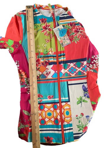 Johnny Was Nanya Surf 2 Pieces Swimming Suit Zip Up Shirt & Bikini Bottom Sz XS - Picture 14 of 15