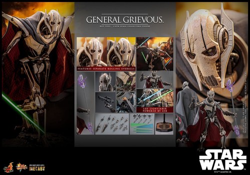 PREORDER Star Wars MMS Diecast Action Figure 1/6 General Grievous Hot Toys - Imagen 21 de 21