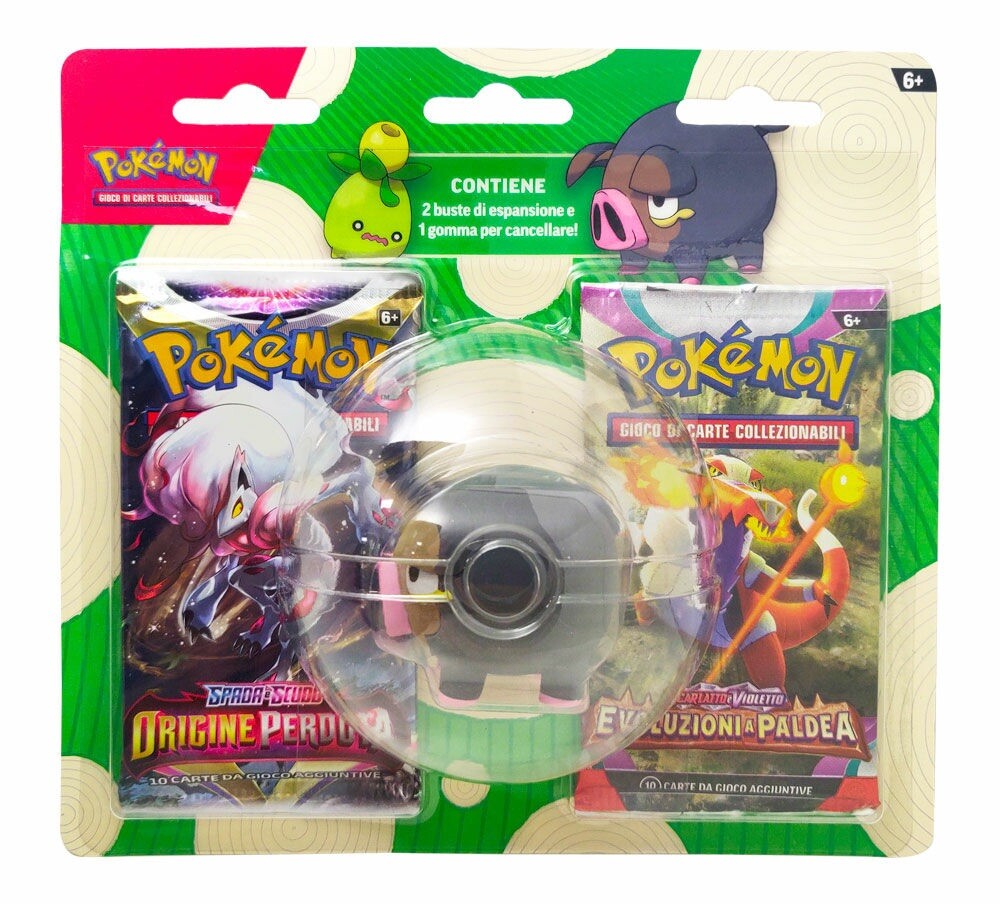 Pokemon Back to School - Blister con Gomma - Lechonk