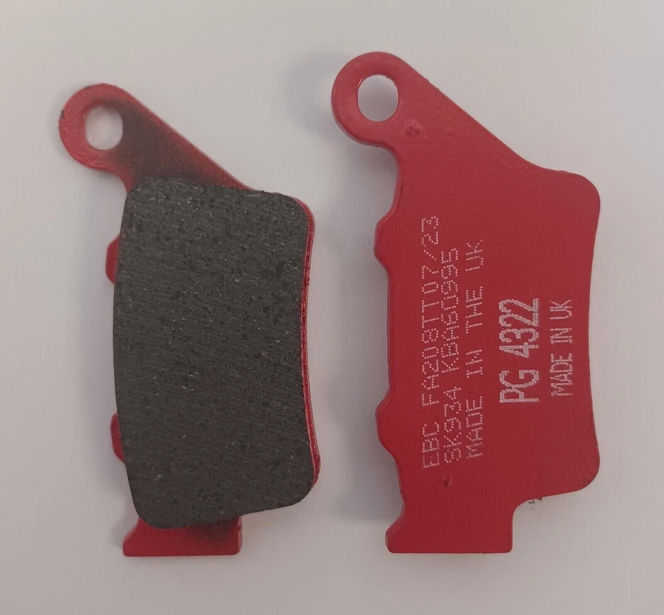 Pastillas de freno de disco traseras de carbono EBC para (1 juego) se adapta a Husqvarna WR300 (2009 a 2013) Foto 4 de 4