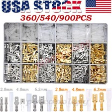 900Pcs Spade Crimp Electrical Wire Connectors Male Female Quick Splice Terminals