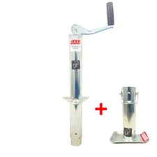 Southwest Wheel 2,000 lbs top wind RAM A-frame Zinc Trailer Jack & Foot Plate