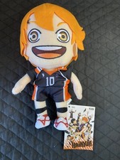 NEW Haikyu  SHOYO HINATA 10 PLUSH 9  Orange Black Stuffed Doll Crunchyroll NWT
