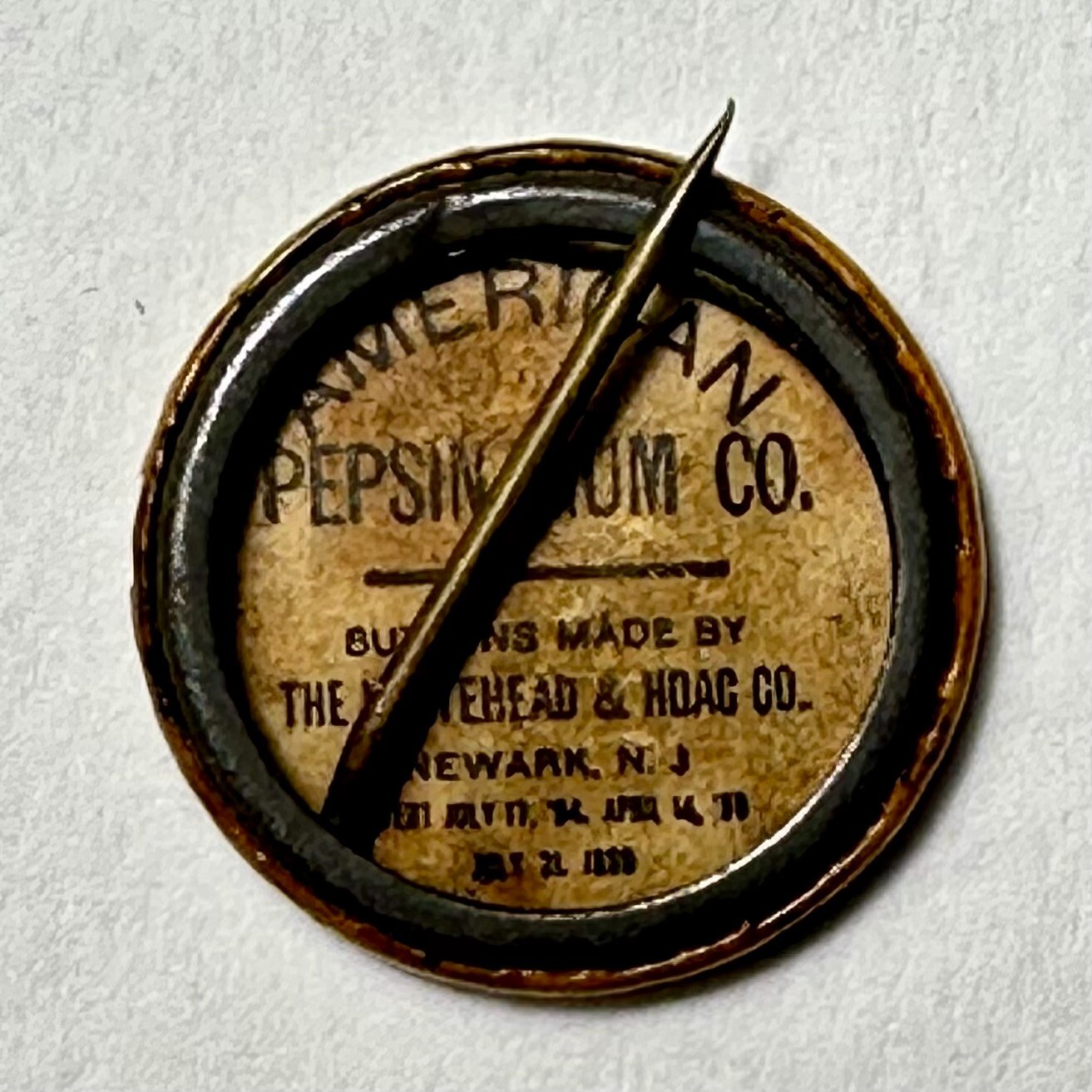 JAPANESE LADY 1890s Pepsin Gum 7/8 " Celluloid Pinback Button
