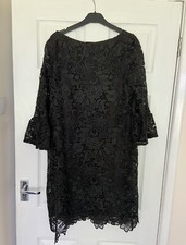 Ladies Black Lace Debut Dress Size 14