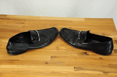 Bruno Magli Daneal Black Soft Leather Silver Horse Bit Driving Loafer Shoes Mens Bruno Magli Daneal Black Soft Leather Silver Horse Bit  main image 4