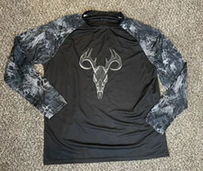 NWOT PRYM1 Camo Mens XLarge Crew Neck Long Sleeve Shirt Black