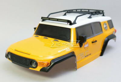 RC 1/10 Truck Body TOYOTA FJ CRUISER W/ LED *Finished* -YELLOW- 313MM