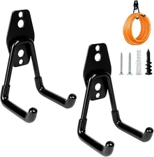 2 Pack Heavy Duty Garden Hose Holder Hanger 150Lbs Load-Bearing Capacity Metal W