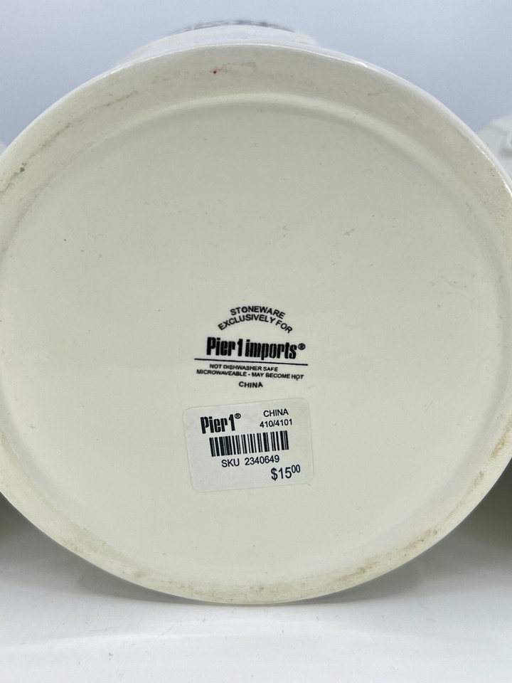 6pc Pier 1 Imports French kitchen Canister Set Sugar, Cookies, Flour
