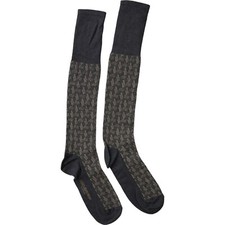 DOLCE & GABBANA Socks Multicolor Patterned Cotton Stretch Over The Calf One Size