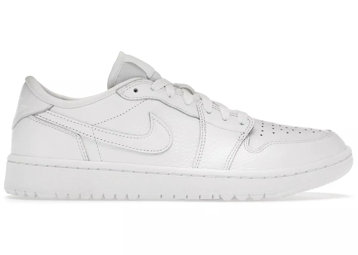 Nike Air Jordan 1 Low Triple White Golf Shoes DD9315 101 Mens Size