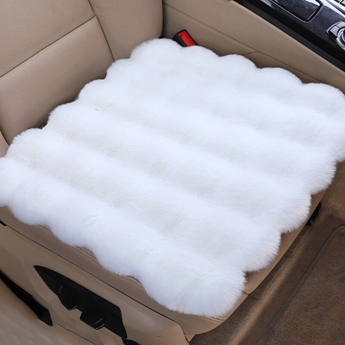 Fake Rabbit Fur Winter Car Seat Cushion Front Rear Seat Cover Thick Plush Soft - Picture 19 of 36