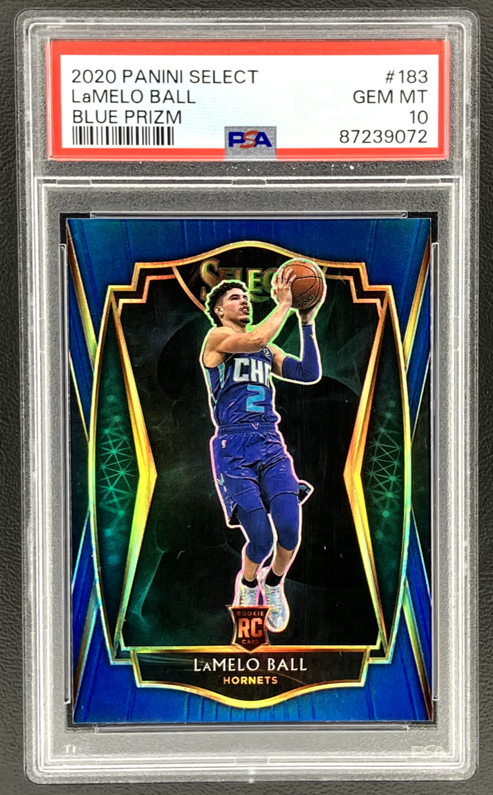 2020-21 Panini Select Blue Prizm #183 LaMelo Ball RC Rookie Graded PSA 10 Gem MT
