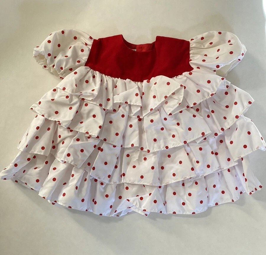 Abito vintage Christian Dior a pois a pois taglia 12 mesi