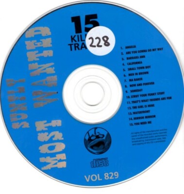 Sunfly Most Wanted 829 15 Massive Hits CDG Karaoke SMW829