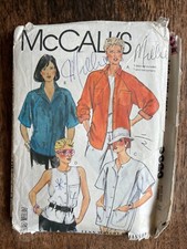 McCalls 9629 Vintage Pattern Fenn Wright Manson Loose Fitting Shirts UNCUT 6-18