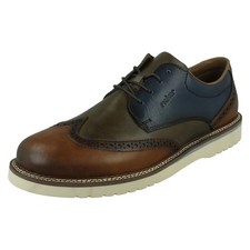 Mens Rieker Leather Lace Up Formal Dress Wide Fit Shoes - 04504