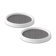 Nonskid Pantry Cabinet Lazy Susan Turntable 9inch White/gray 2