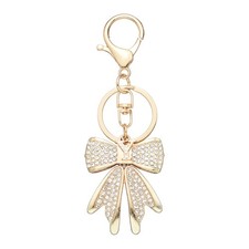 Sparkly Rhinestone Bow Keychain, Cute Butterfly Key Chain, Gold  Letter Y