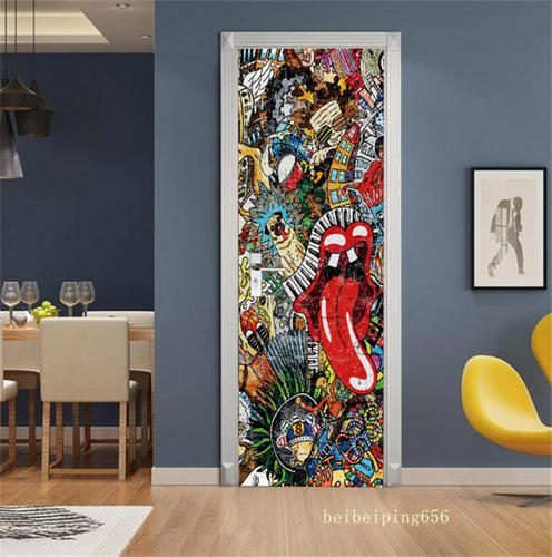 3D Tür Wand Aufkleber Abziehbilder Wasserdicht Selbstklebend Home Szene Dekor Wandbild - Bild 9 von 29