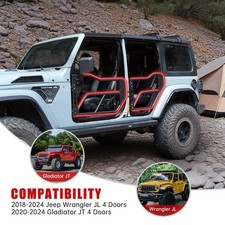 Tube Doors With Side View Mirror For Jeep Wrangler Jl Gladiator Jt 4-doors Tube Doors With Side View Mirror For Jeep Wrangler Jl Gladiator Jt 4-doors