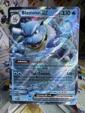 Carta Pokemon Blastoise EX 009/165 Scarlatto e Viola 151 Doppia Rara Holo 330HP