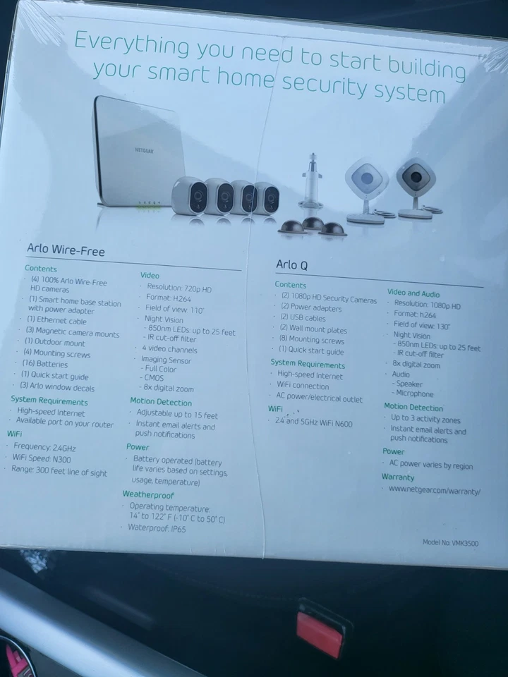 ARLO HD security camaras netgear VMK3500-100NAS Free Cloud Recordings - Image 4 of 4