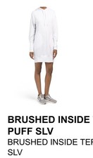 90 Degree By Reflex Women's Sweatshirt XL Brushed Inside Terry Hoodie Mini Dress