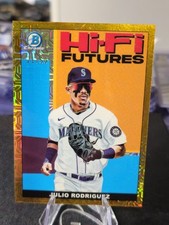 2022 Bowman Hi-Fi Futures Mega Box Gold Refractor #HIFI-4 JULIO RODRIGUEZ #21/50