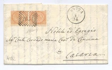 ITALIA  REGNO MOTTA  L.Veneto  - V.E. II  1869  per Casarsa - STUPENDA