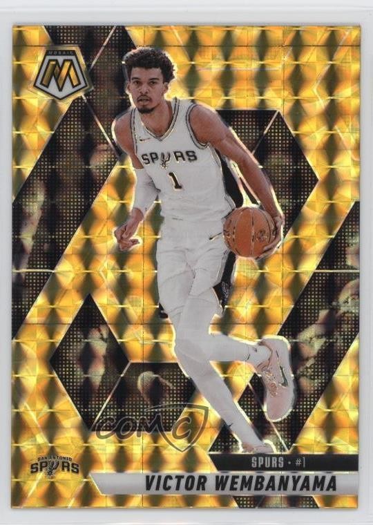 2024-25 Panini Mosaic Reactive Yellow Mosaic Prizm Victor Wembanyama #31