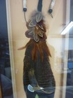 ANNE MCNEEL SIGNED 90"S VINTAGE FEATHER ART PAINTED EAGLE ON FEATHER 11 X 22 X 2 — photo 9