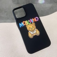 Moschino 1 Funda Izquierda Clásica Peluche Iphone Oso Lujo Diseñador Raro Modelo Limitado