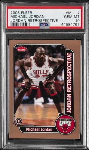 2008 FLEER JORDAN RETROSPECTIVE #MJ-7 MICHAEL JORDAN PSA 10