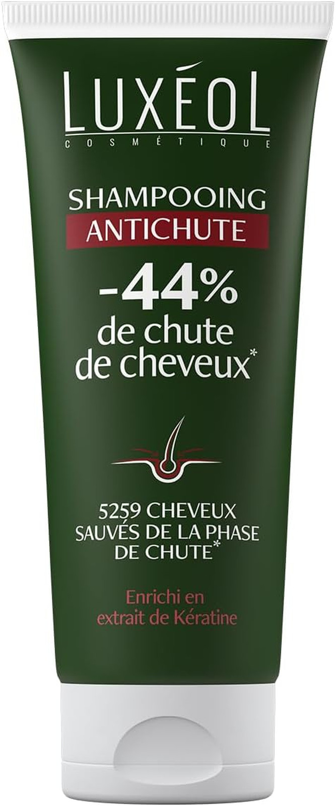Shampooing antichute à la kératine pour cheveux fins en flacon de 250ml