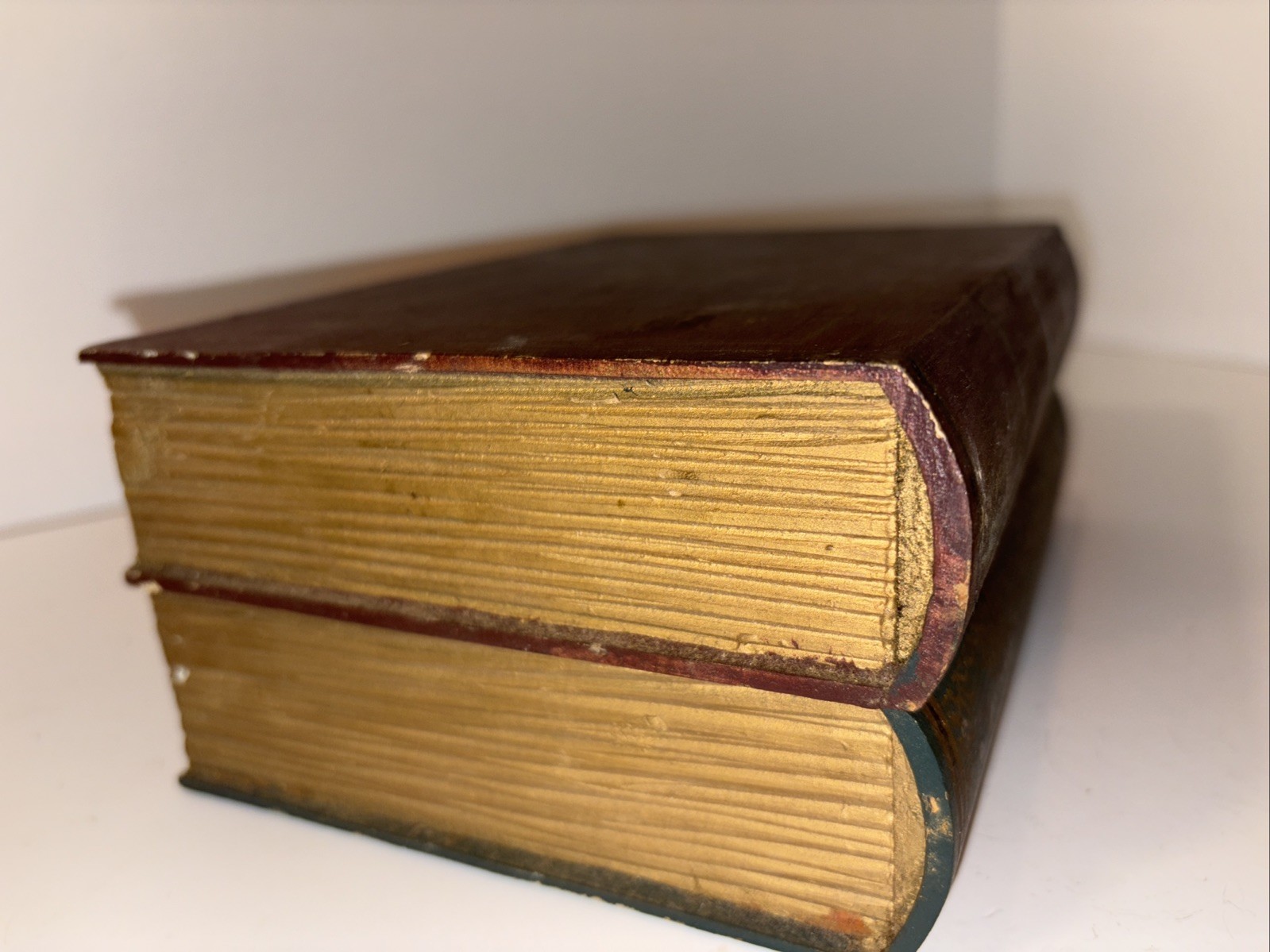 Vintage Wooden Faux Book Storage Box Hidden Storage