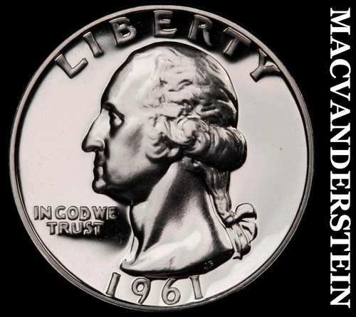 1961 Silver Washington Quarter-Choice Gem Proof Lustrous No Reserve #G8592