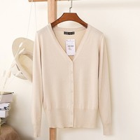 Womens Cardigan Long Sleeve Ladies Knitted Top Outwear Cardigans Plus UK Size