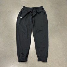 Under Armour Coldgear Mens Black Loose Fit Fleece Jogger Sweatpants Large L